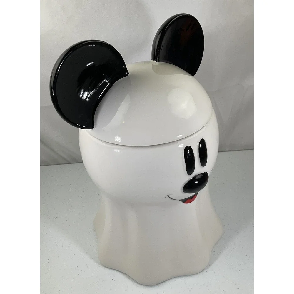 Disney Mickey Mouse Ghost Halloween Cookie Jar Canister-